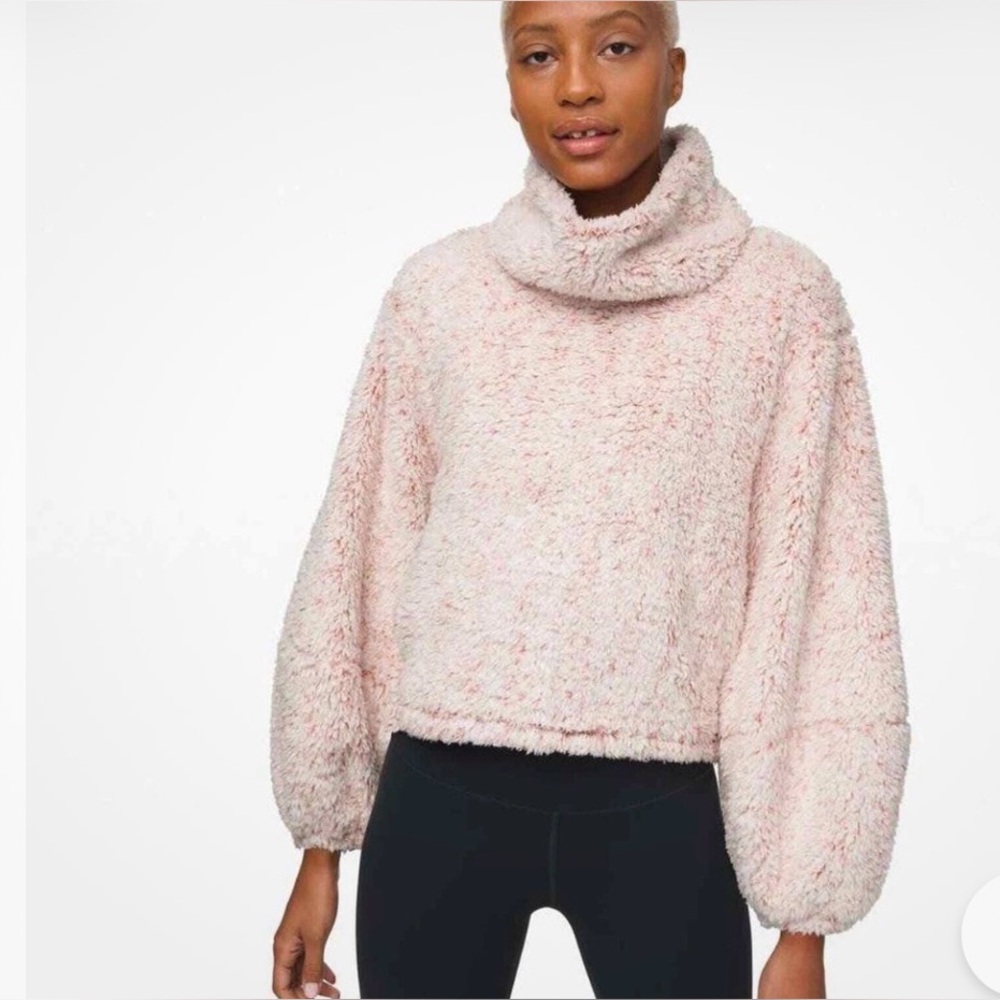 Lululemon Warmth Restore Sherpa Pullover Heathered Copper Clay Size M/L